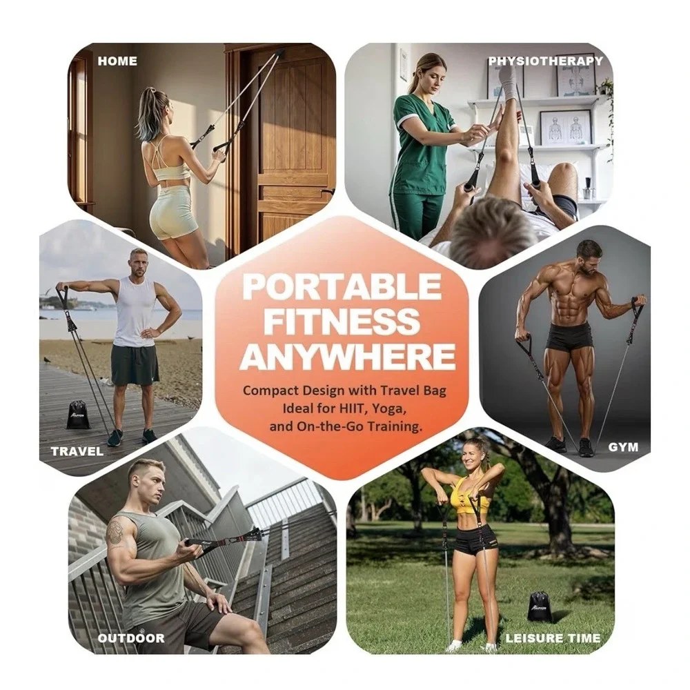 Hygn Resistance Bands Exercise Bands With Handles Fitness Bands Workout